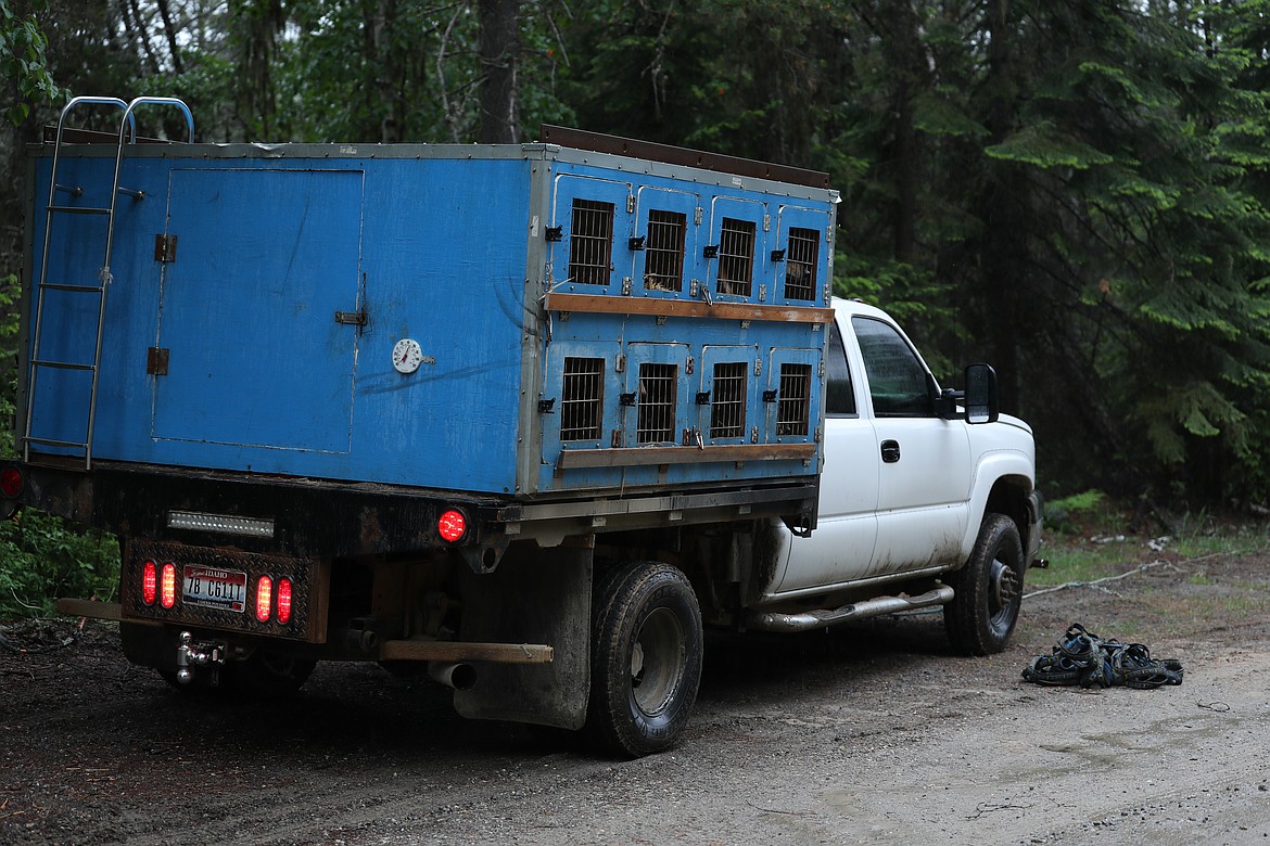 This is the truck Jed Stephensen uses to carry his 17 sled dogs. He calls it the Millennium Falcon.