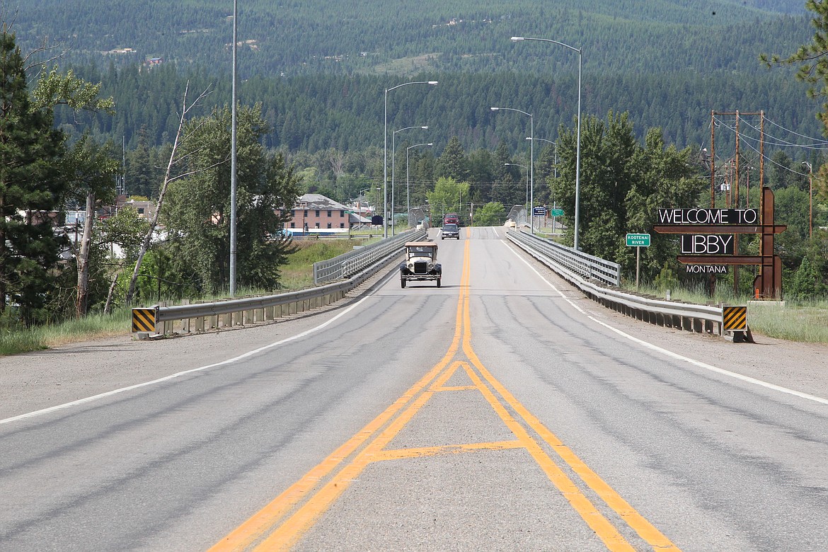 Model T Fords cruised through Libby on June 21 as part of the Montana 500, annual Model T endurance race based in Kalispell this year. (Will Langhorne/The Western News)