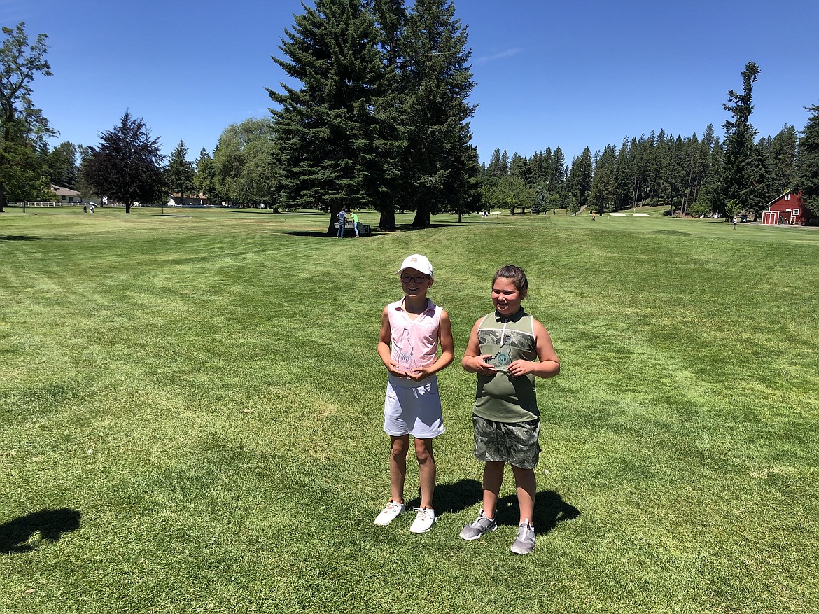 Courtesy photo
The top two finishers in the girls age 8-9 division were honored at an Idaho Junior Golf Association tournament Monday at Avondale Golf Club in Hayden Lake. From left Avery Wilson, first place; and Analise Garcia, second place.