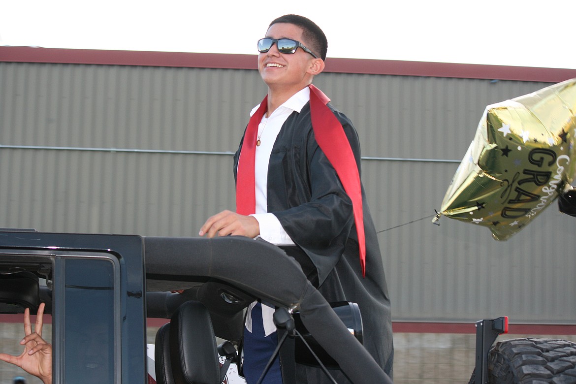 After graduation ceremonies June 18, Wahluke High School seniors finished their high school careers with a car parade around town.