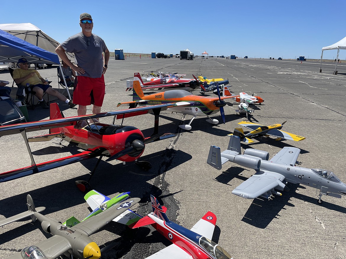 Model airplane enthusiast Gale Vasquez is also a science teacher at Othello High School.