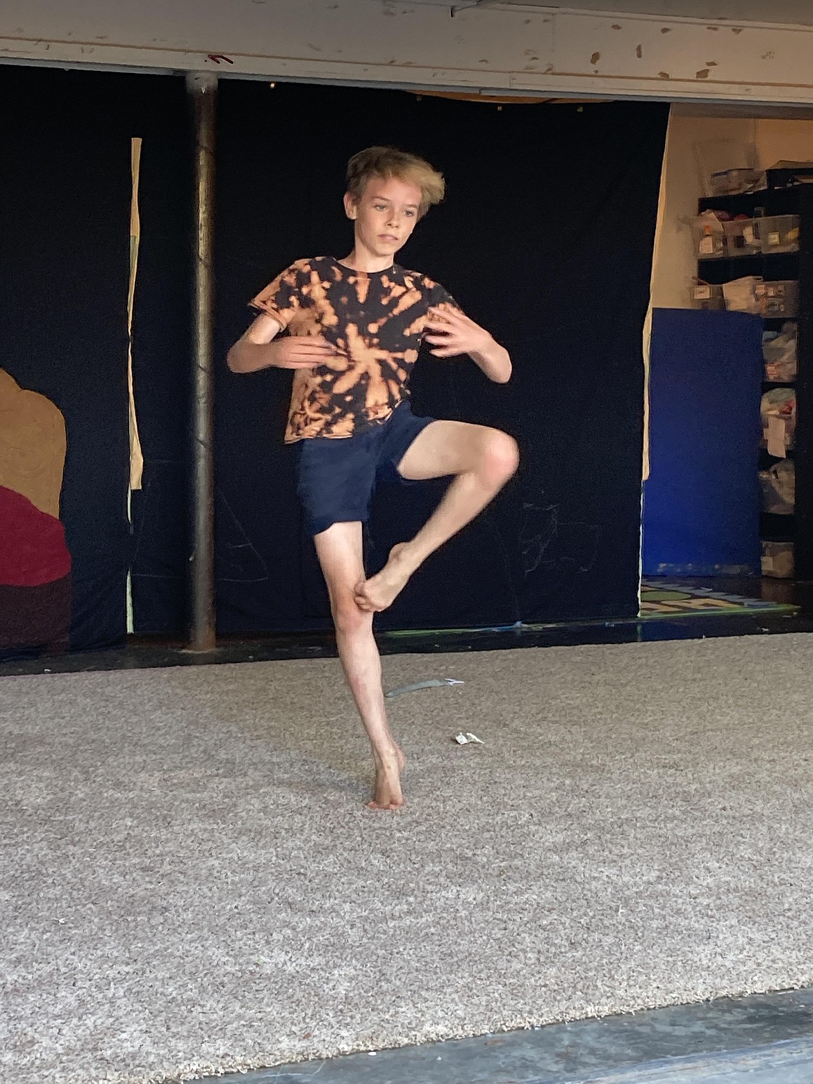 Robbie Gibbons shared his ballet expertise and grace in a solo performance at the Glacier Lake School talent show. He also directed and choreographed a multi-age cast in a scene from "The Nutcracker." (Carolyn Hidy/Lake County Leader)