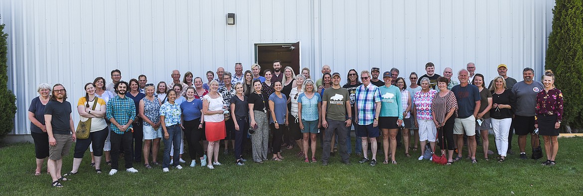 Flathead City-County Health Department staff, Logan Health staff and volunteers pose for a photo after the last vaccination clinic at the Flathead County Fairgrounds on Tuesday, June 22.