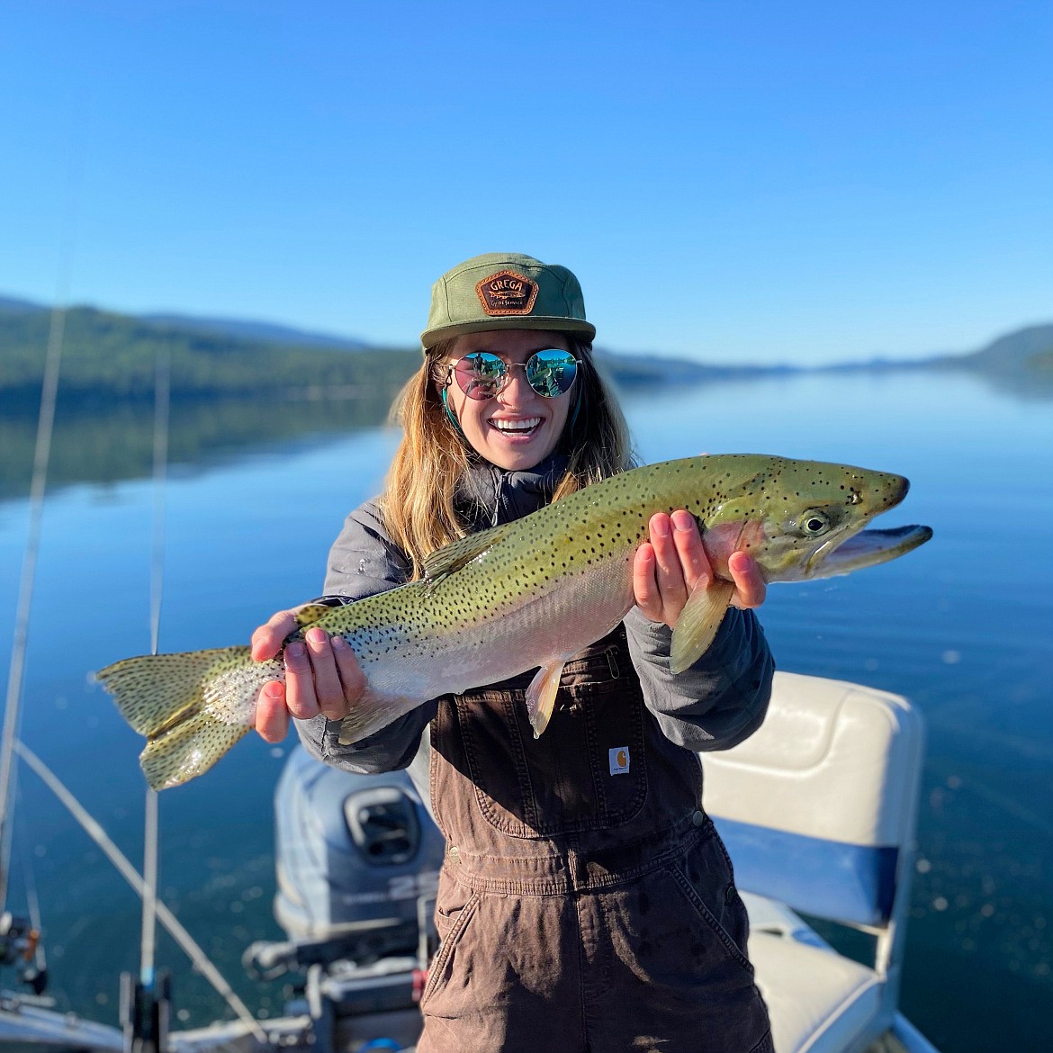 (Photo courtesy of Idaho Fish & Game)
Madison Nackos releases a 24-inch Westslope Cutthroat Trout back into the cool waters of Priest Lake, clinching the current catch-and-release Idaho state record for this species.