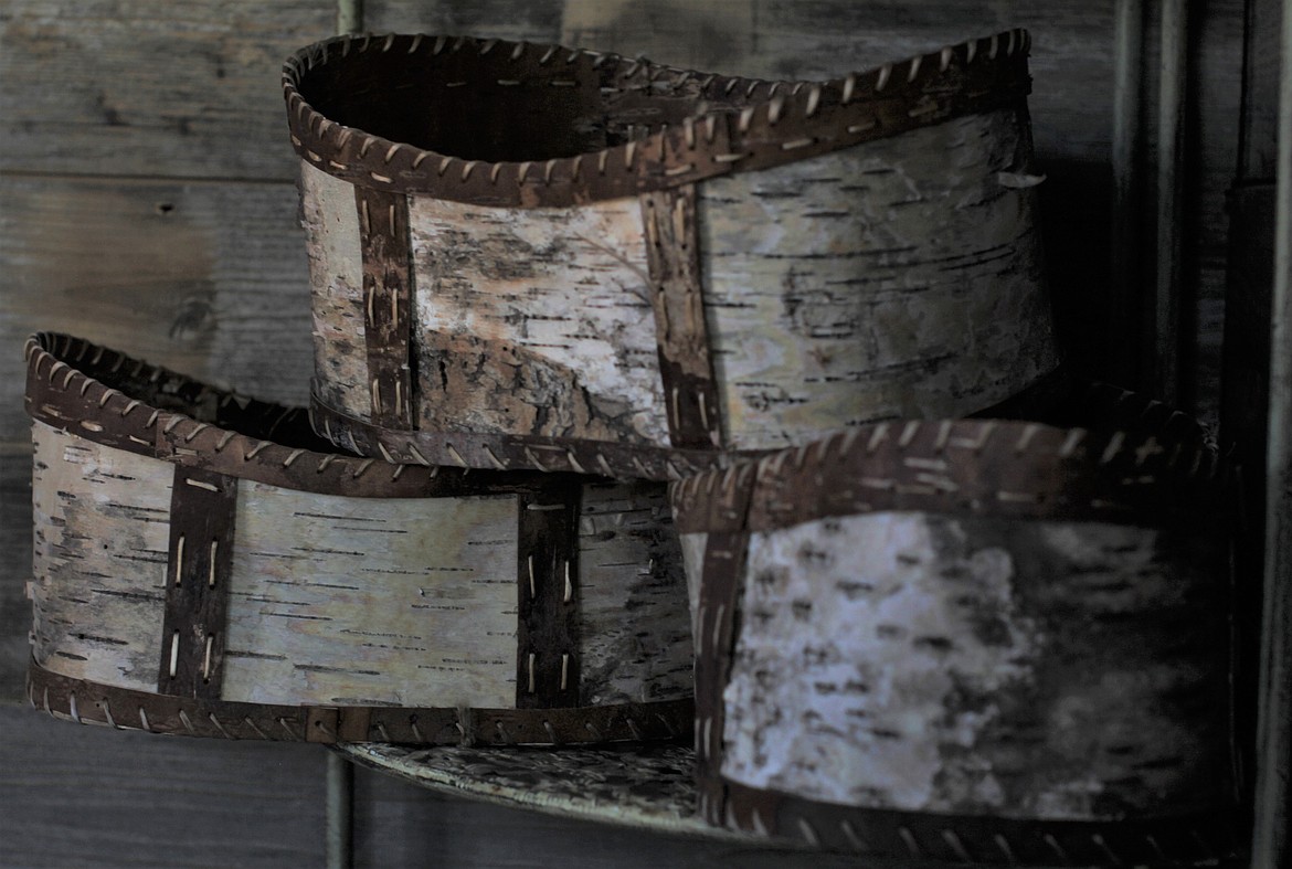 A handmade basket made by a local artist is sold at Aster Garden Design.