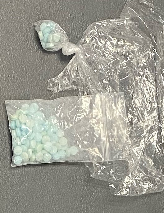 Fentanyl pills, also known as "mexi blues" or "mexis," that were seized by law enforcement during Operation Safe Streets last week.