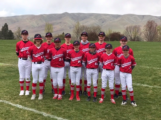 Courtesy photo
The Coeur d'Alene Lumbermen 13U boys finished second at the Clearwater Clash in Lewiston on Sunday, closing out the month of June with three tournament championship titles, one runner-up finish and a 17-3 record for the month. In the front row from left are Ben Murray, Ethan Blanco, Tucker Ackerman, Kolbie Wilson, Ryder Bishop and Payton Bateman; and back row from left, Deacon Hunter, Will Jackson, Wren Jackson, Beau Pearson, Andy Everson and Blake Foulk.