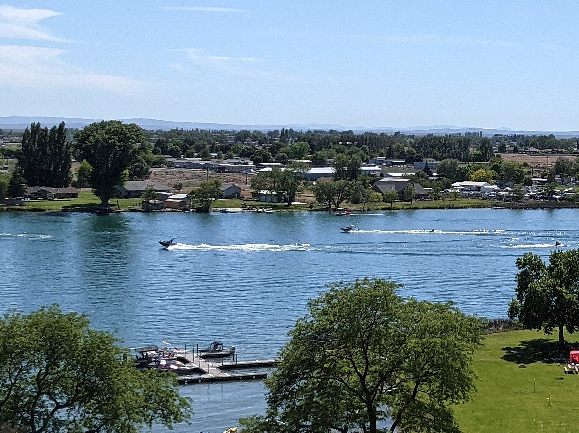 As temperatures rise, typically more people go out on Moses Lake for recreation than to the sand dunes.