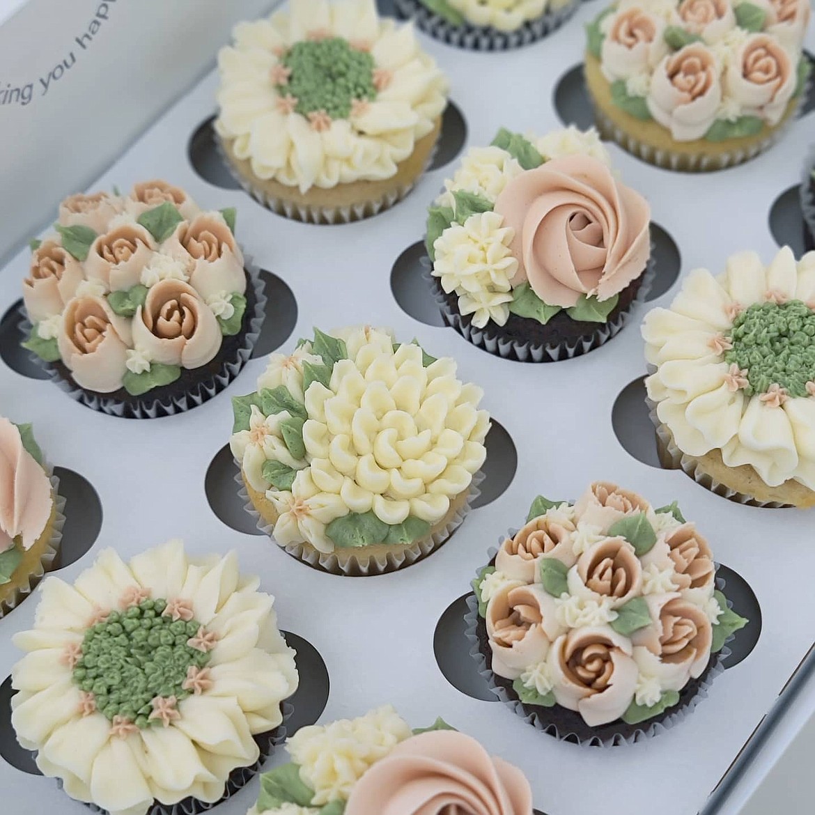 Marin Blandon of Sugar Happy Cupcakes in Kalispell expects to make 1,500 cupcakes per week this summer, in part due to increased demand from wedding events. (Courtesy of Marin Blandon)