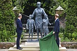 Princes William, Harry unveil Princess Diana's statue