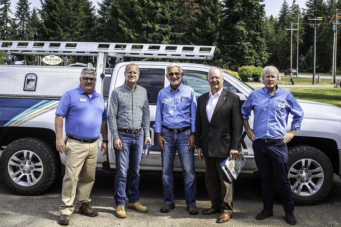 From left to right: Intermax Networks CEO Mike Kennedy, FCC Commissioner Brendan Carr, Intermax Partner Steve Meyer, Idaho Commerce Director Tom Kealey and Intermax Vice President Pat Whalen. Photo courtesy of Mike Kennedy.