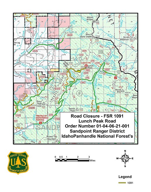 USFS temporarily closing Lunch Peak Lookout road | Bonner County Daily Bee