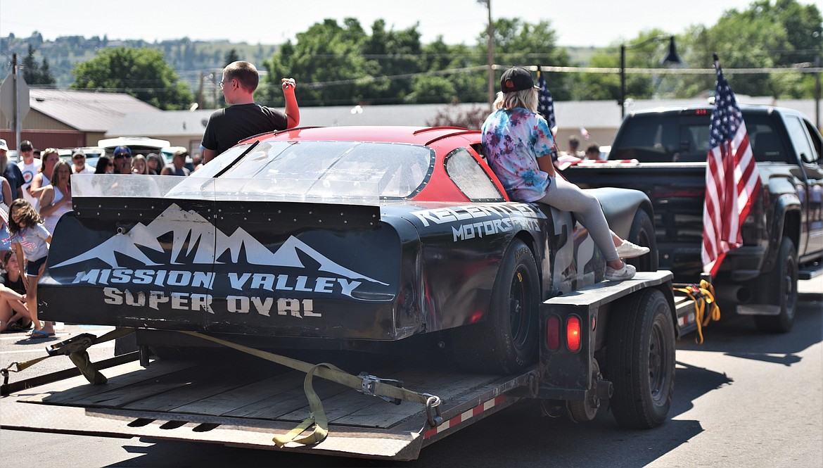 A parade entry from Mission Valley Super Oval in Pablo. (Scot Heisel/Lake County Leader)