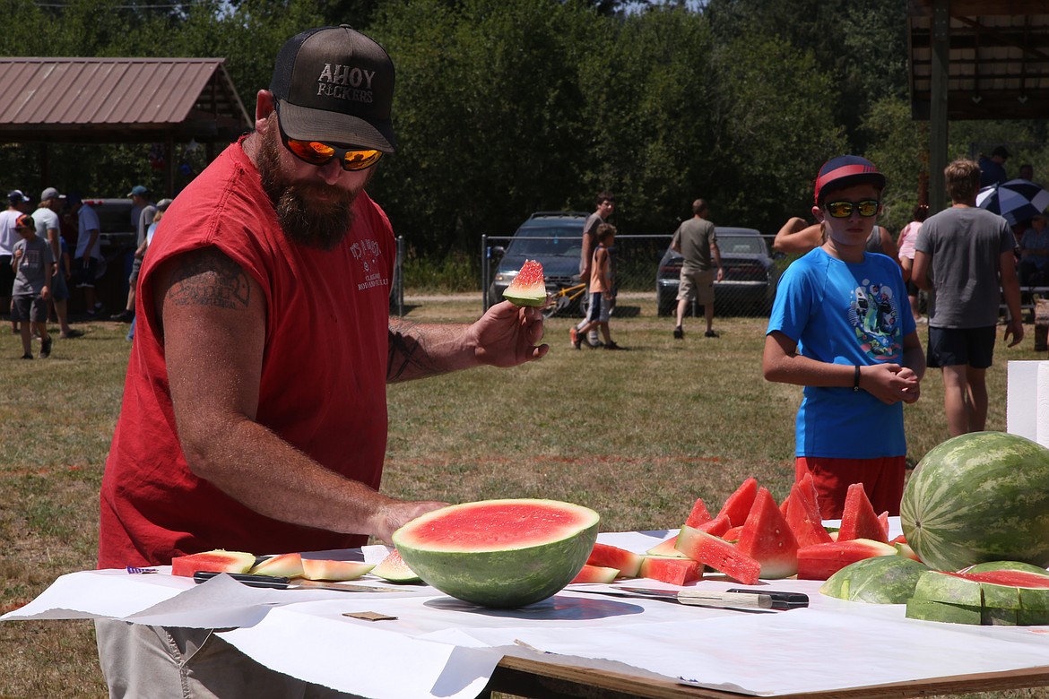 The Old Fashioned Fourth of July celebration saw many participants of all ages in Clark Fork. Community members participated in the parade, and went head-to-head in a watermelon eating competition, turtle races, ax throwing, and log sawing. The event, sponsored by the Rod and Gun club saw temperatures rise into the high nineties.