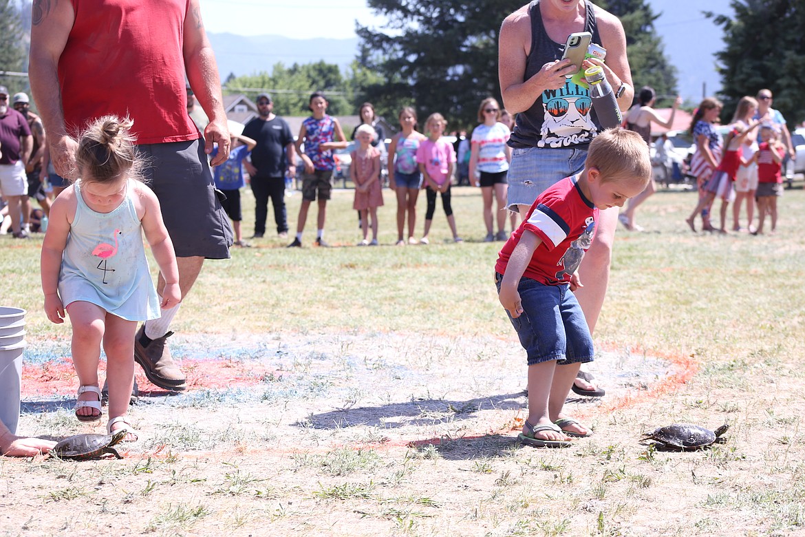 The Old Fashioned Fourth of July celebration saw many participants of all ages in Clark Fork. Community members participated in the parade, and went head-to-head in a watermelon eating competition, turtle races, ax throwing, and log sawing. The event, sponsored by the Rod and Gun club saw temperatures rise into the high nineties.