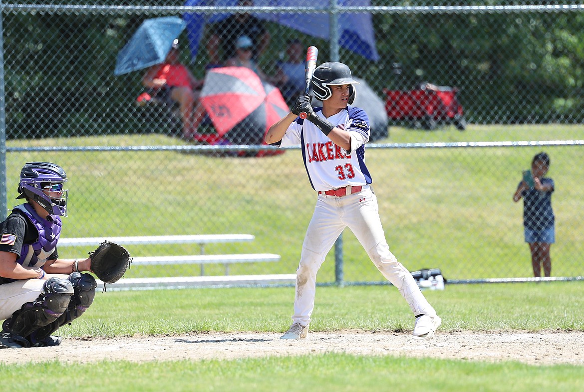 Kaipoi Wong-Yuen stands in the batter's box on Saturday.