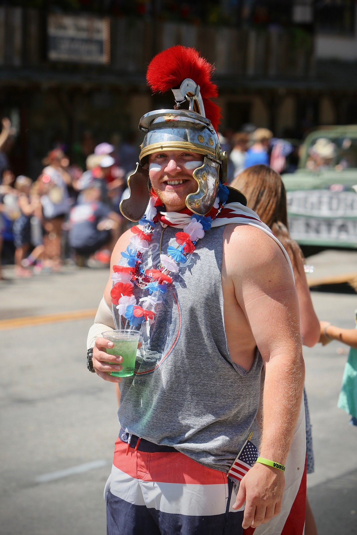 A parade-goer displays his patriotic ensemble during the Bigfork Fourth of July Parade.
Mackenzie Reiss/Bigfork Eagle