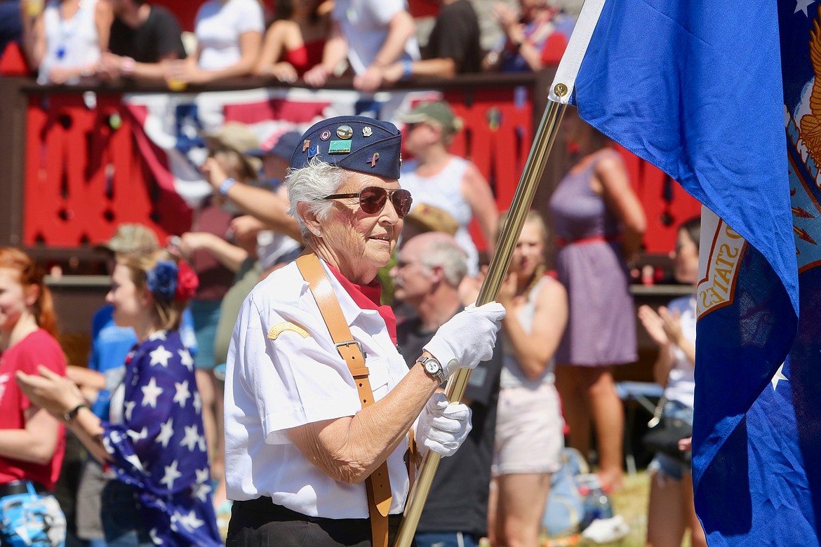 The color guard leads Bigfork Fourth of July Parade on Sunday, July 4, in downtown Bigfork.
Mackenzie Reiss/Bigfork Eagle