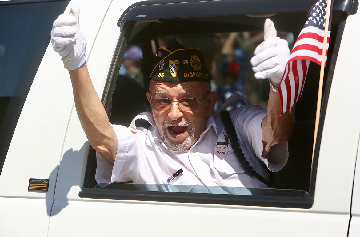 A local veteran waves at the crowd during the Bigfork Fourth of July Parade.
Mackenzie Reiss/Bigfork Eagle