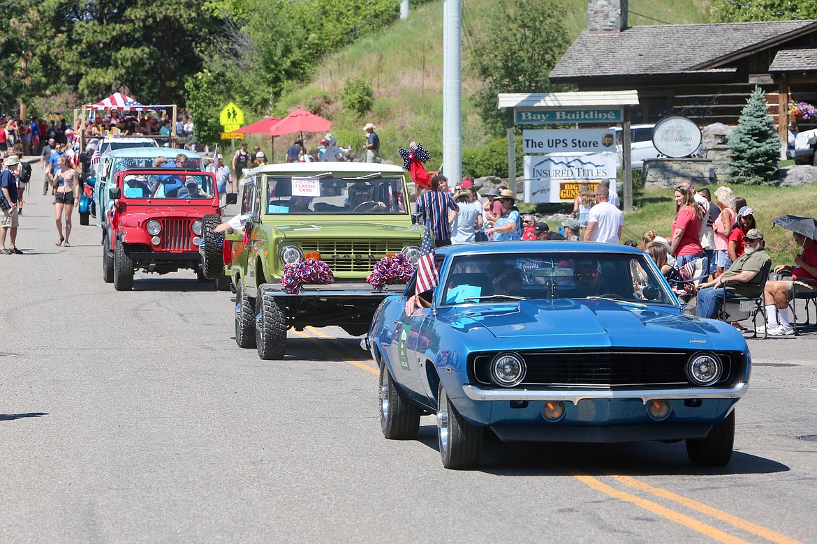 Classic cars make their way down Grand Drive during the annual Bigfork Fourth of July Parade.
Mackenzie Reiss/Bigfork Eagle