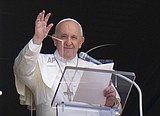 Pope Francis eats breakfast