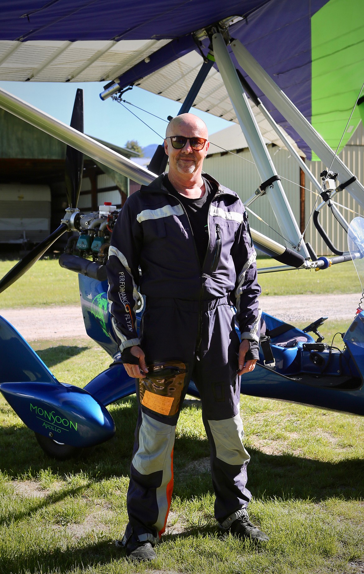 Pilot and owner of Air Therapy Aviation Todd Ware poses for a photo in front of his light sport aircraft on June 2.
Mackenzie Reiss/Bigfork Eagle