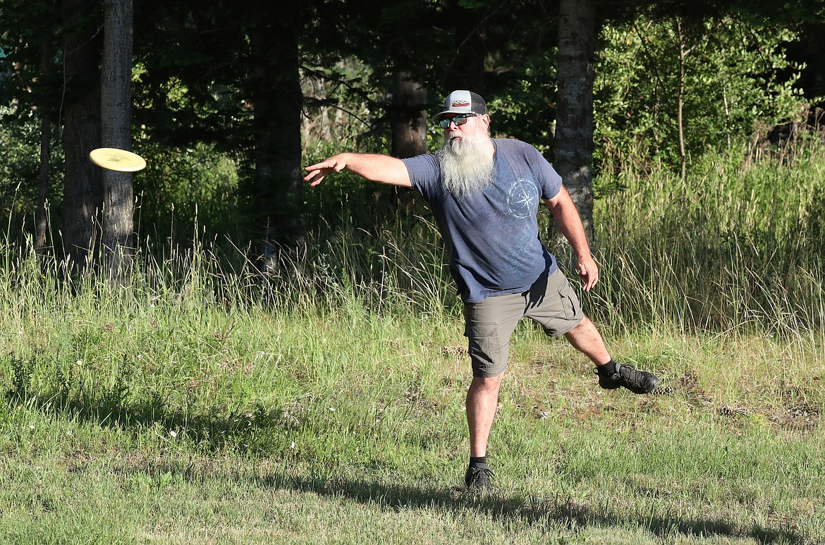 Scenes from Monday's Wampus Park disc golf tourney.