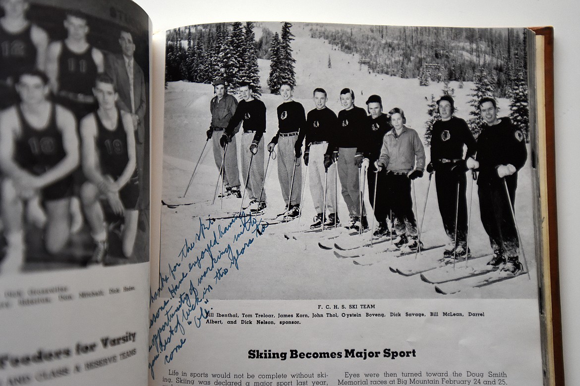 The Flathead County High School Ski Team is featured in 1951 yearbook. (Casey Kreider/Daily Inter Lake)