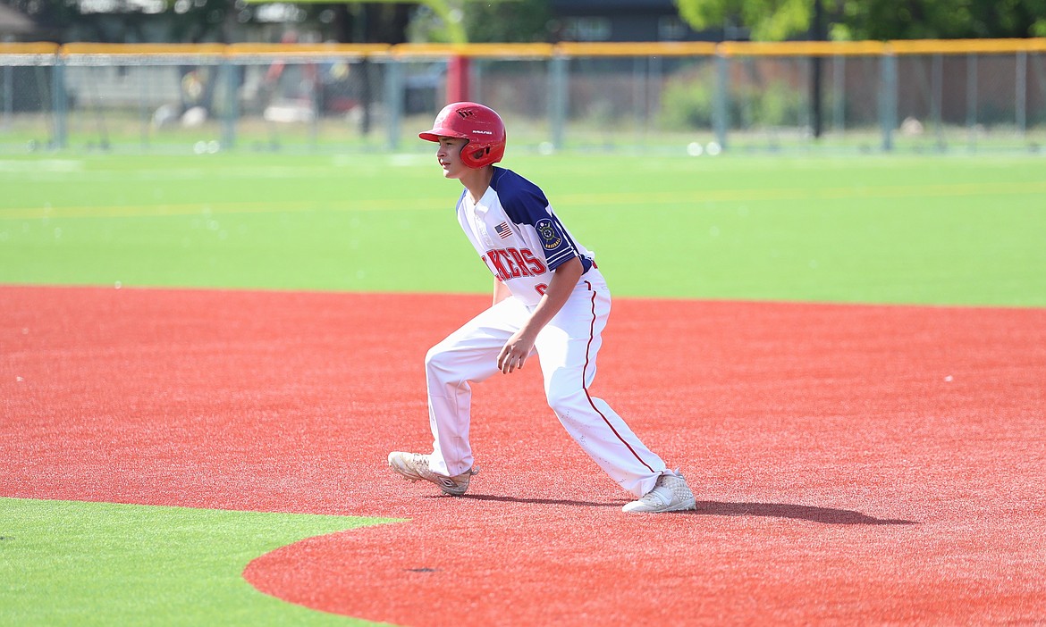 Tyson Troudt looks to steal a base on Wednesday.