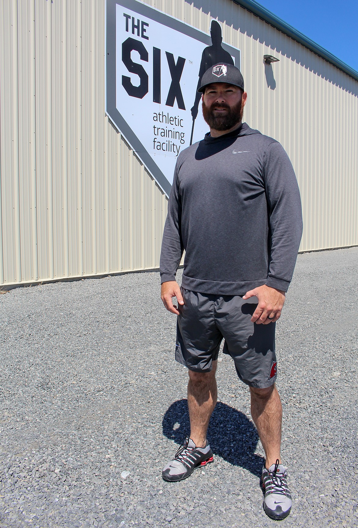 Ryan Doumit, owner of The Six Training Facility, stands outside the facility in Moses Lake on Friday, June 25.