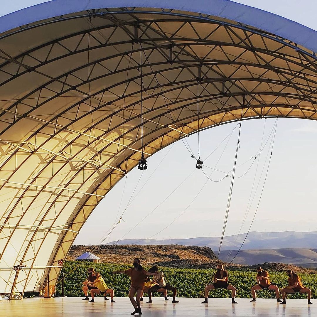 Dancers perform at a previous Ancient Lakes Dance Festival on Stage B at Cave B Estate Winery.