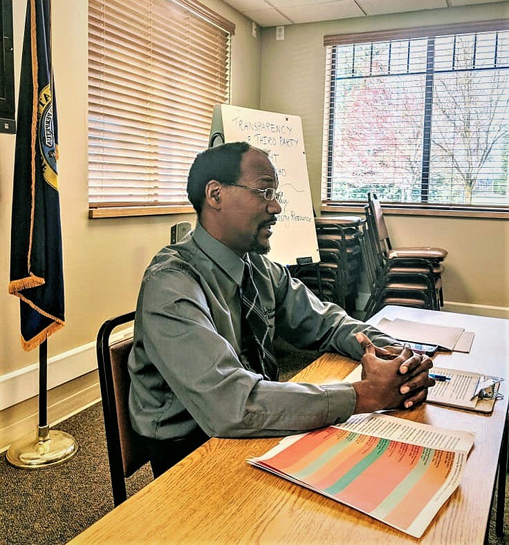 James McDay in his TOC Diversity Resource office in Coeur d'Alene.