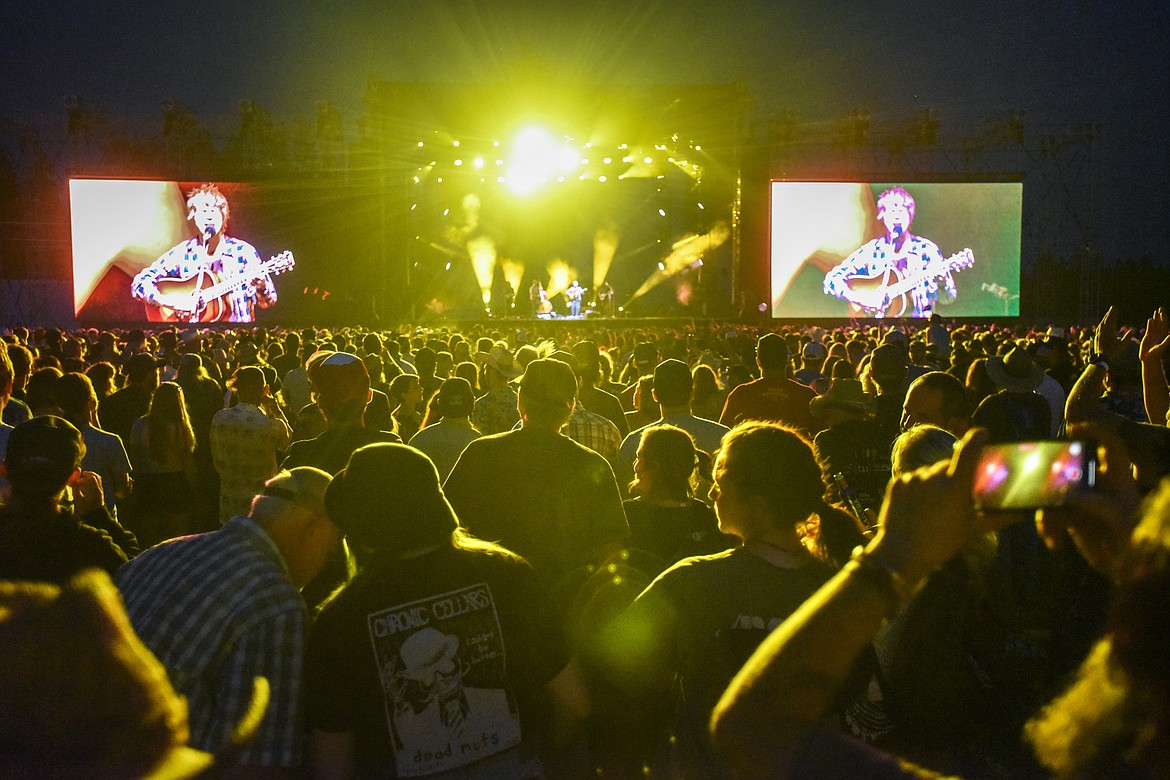 Billy Strings performs on the Great Northern Stage at Under the Big Sky Festival in Whitefish on Friday, July 16. (Casey Kreider/Daily Inter Lake)