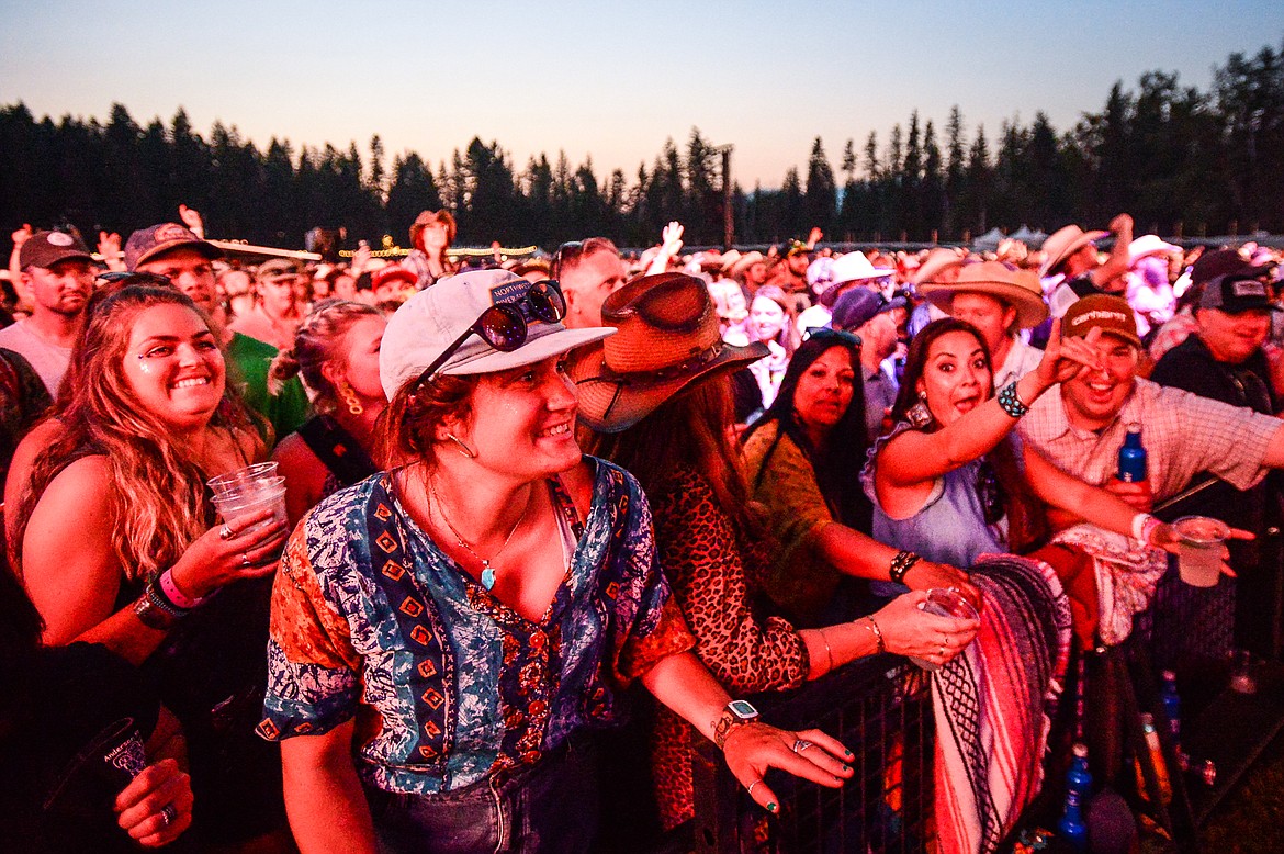 Fans dance during a performance by Billy Strings at Under the Big Sky Festival in Whitefish on Friday, July 16. (Casey Kreider/Daily Inter Lake)