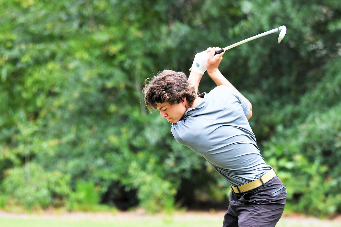 Whitefish's Gates Gilman lines up a shot while recently playing at the High School Golf National Invitational at Pinehurst Resort. (Jeff Doorn photo)