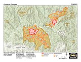 Character Complex fire grows amid thunderstorm conditions