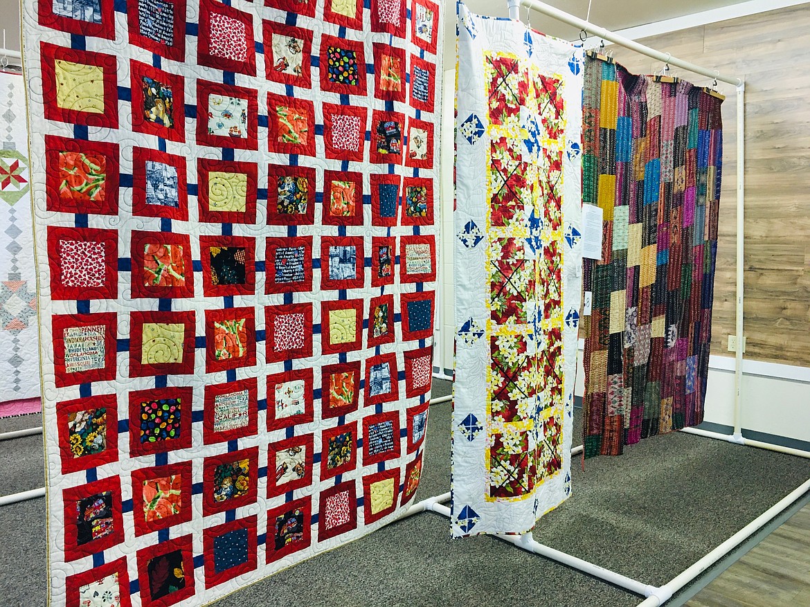 Quilts are displayed at the 2021 Royal City Summerfest Quilt Show.