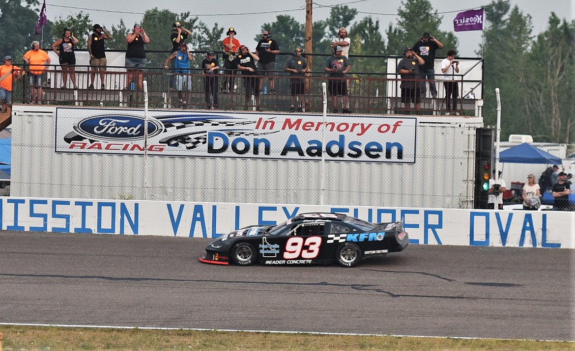 Dave Garber built a lengthy early lead after starting from the pole position. (Scot Heisel/Lake County Leader)