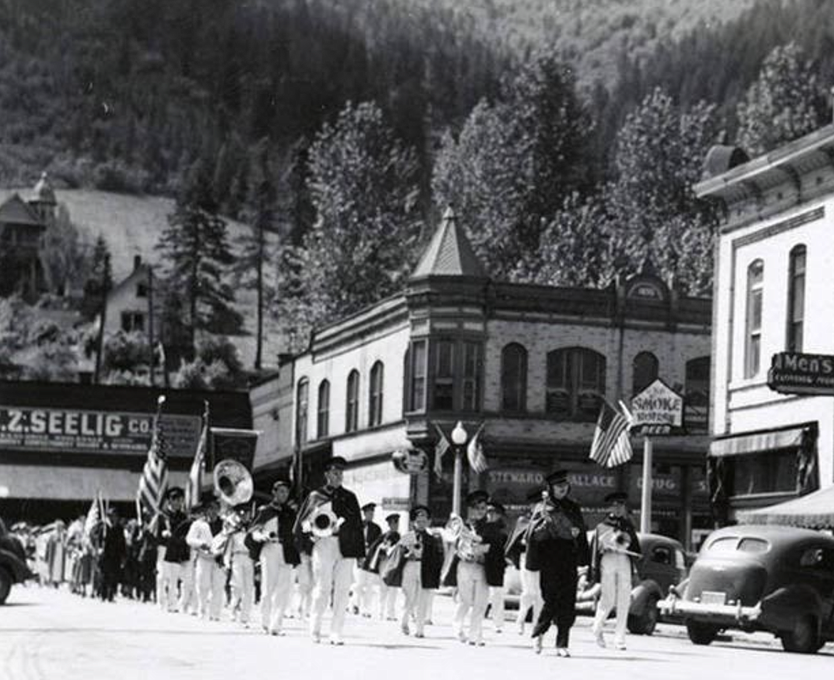 The Johnson’s appreciate the rich history that Wallace offers. This photo features their current building during the Memorial Day Parade in 1939.