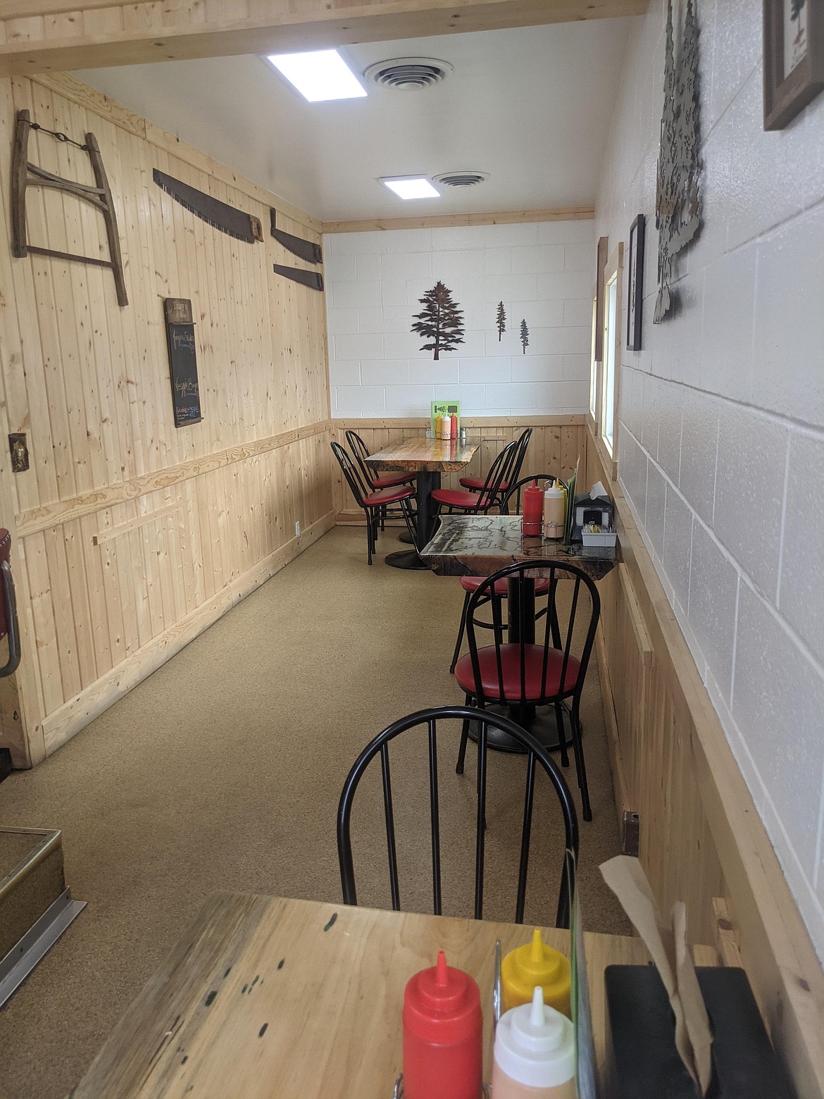 The refurbished dining area inside the Tall Pine.