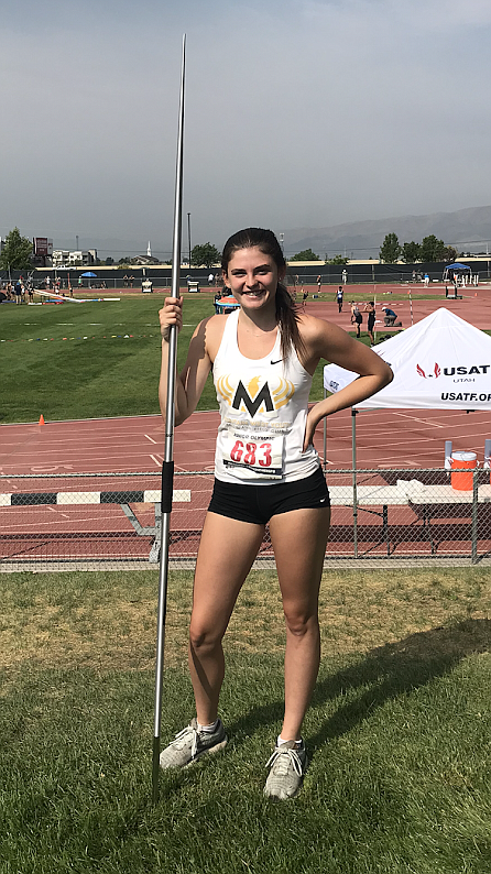 Sorren Reese, a member of the Mountain West Track Club in Missoula, and a state champion in the javelin, will compete this week in the U.S. Junior Olympic Track and Field National Championships in Florida. (Photo courtesy Josh Reese)