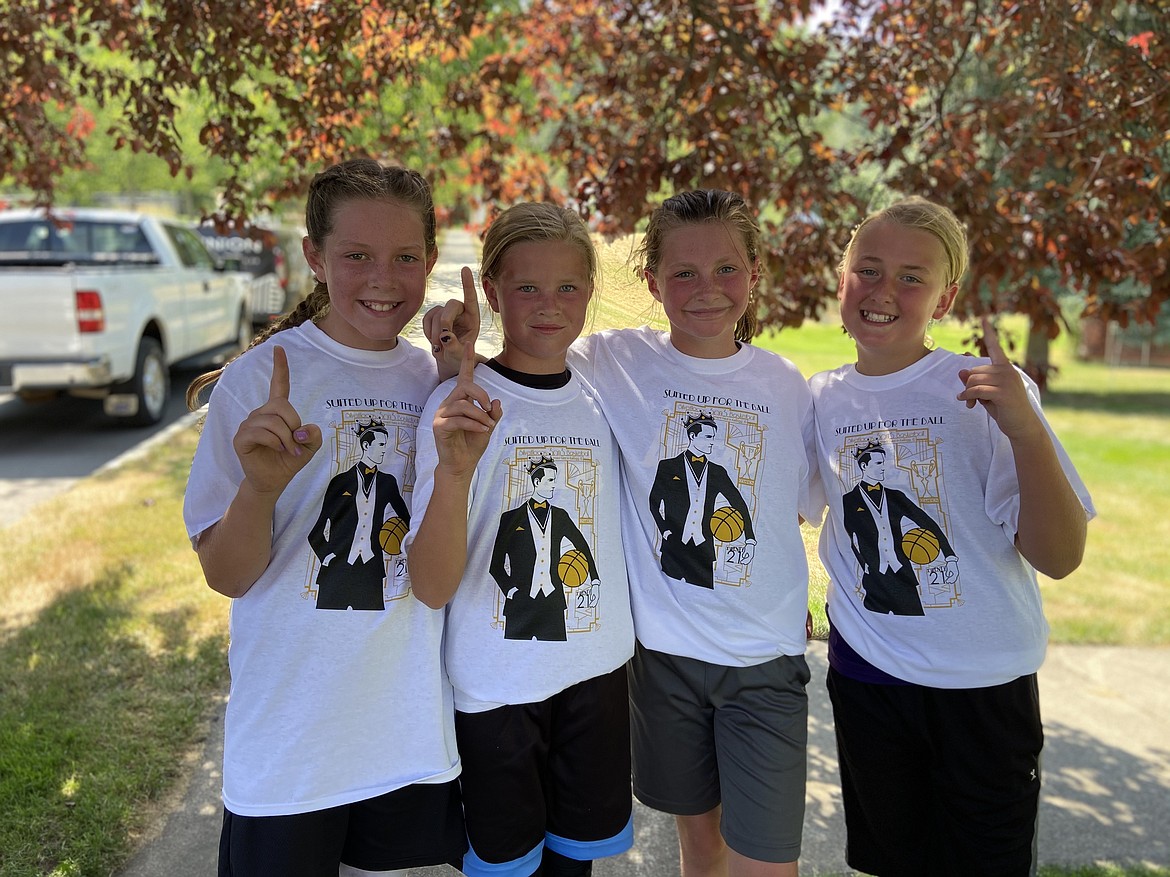Courtesy photo
CDALakers won the girls 5-6 grade division at the Silver Hoops 3-on-3 basketball tournament on Sunday in Kellogg. From left are: Jaeli Hoffman, Brynlee Johnston, Ava Robertson and Payton Brown.