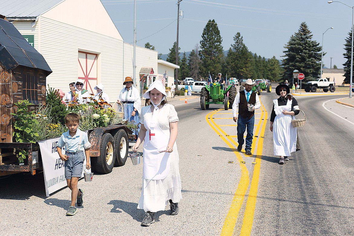 An ode to the early days of medicine from the Heaven's Peak Healthcare float.