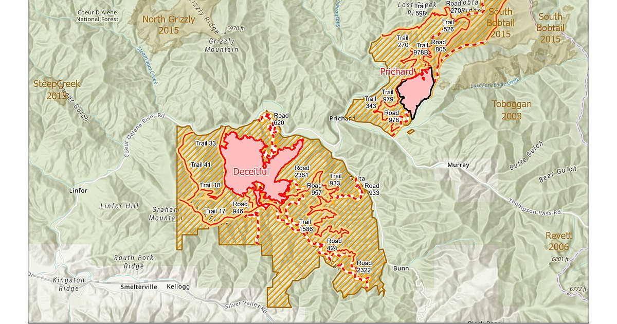 Deceitful fire approaches power line corridor | Coeur d'Alene Press