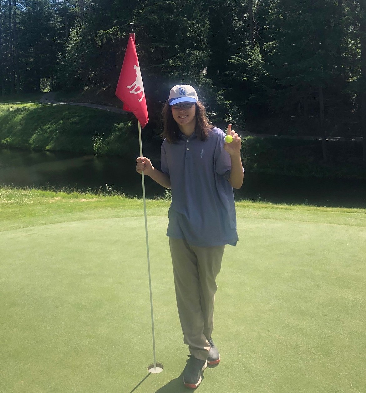 Davis Macdonald, who will be a senior at Sandpoint High this fall, earned a hole-in-one on No. 4 at The Idaho Club during the Father’s Day Golf Tournament on June 20.