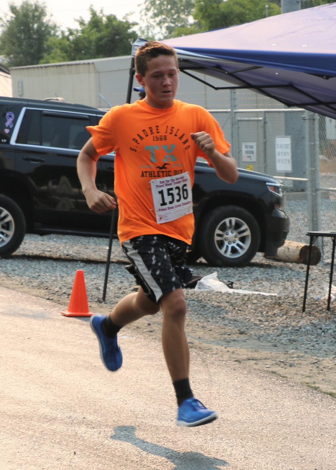 Dylan Lord competes in the 5K during Saturday's Run for the Berries.