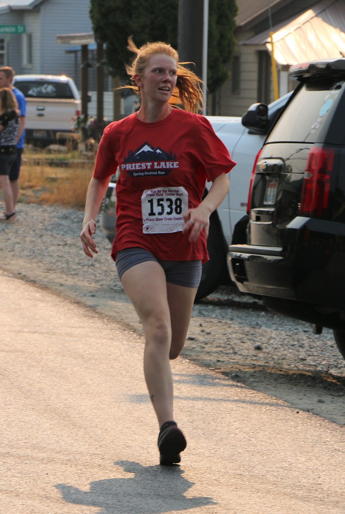 Erika Swoboda competes in the 5K during Saturday's Run for the Berries.