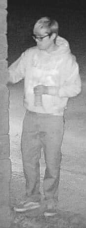 The Flathead County Sheriff's Office is asking for the public's help in identifying the person in this image taken from surveillance footage. He is a suspect in a series of graffiti incidents in Lakeside and Somers. (Flathead County Sheriff's Office)