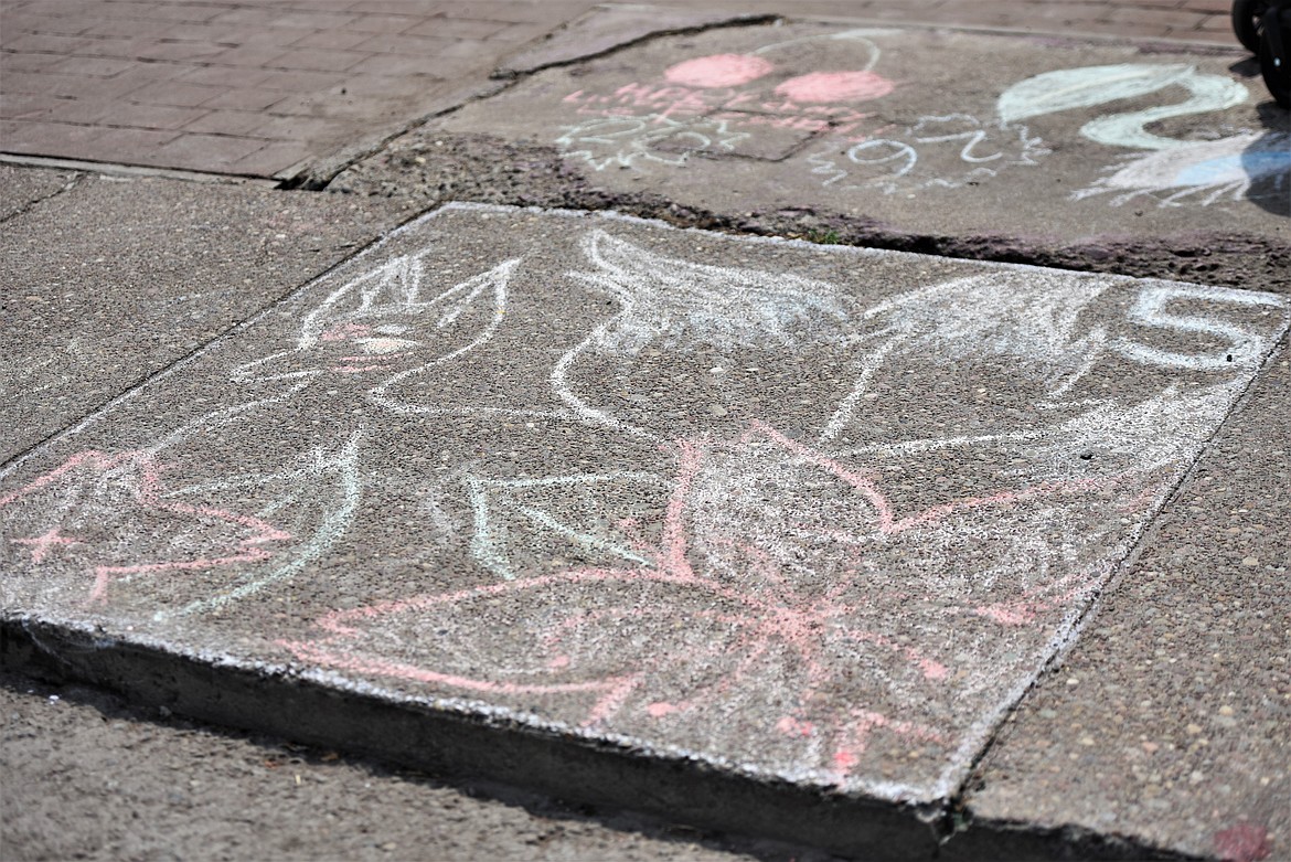 A chalk art entry at the 2021 Flathead Cherry Festival in Polson. (Scot Heisel/Lake County Leader)