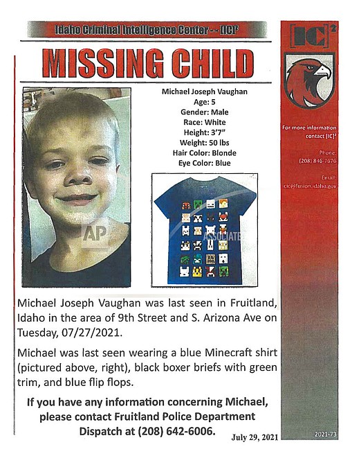 Young Idaho Boy Still Missing Despite Exhaustive Search Coeur Dalene Press 5050